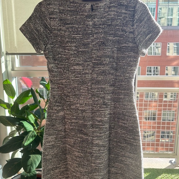 LOFT | Tweed Gray & White Textured Women's Dress Size 2P - Picture 6 of 7